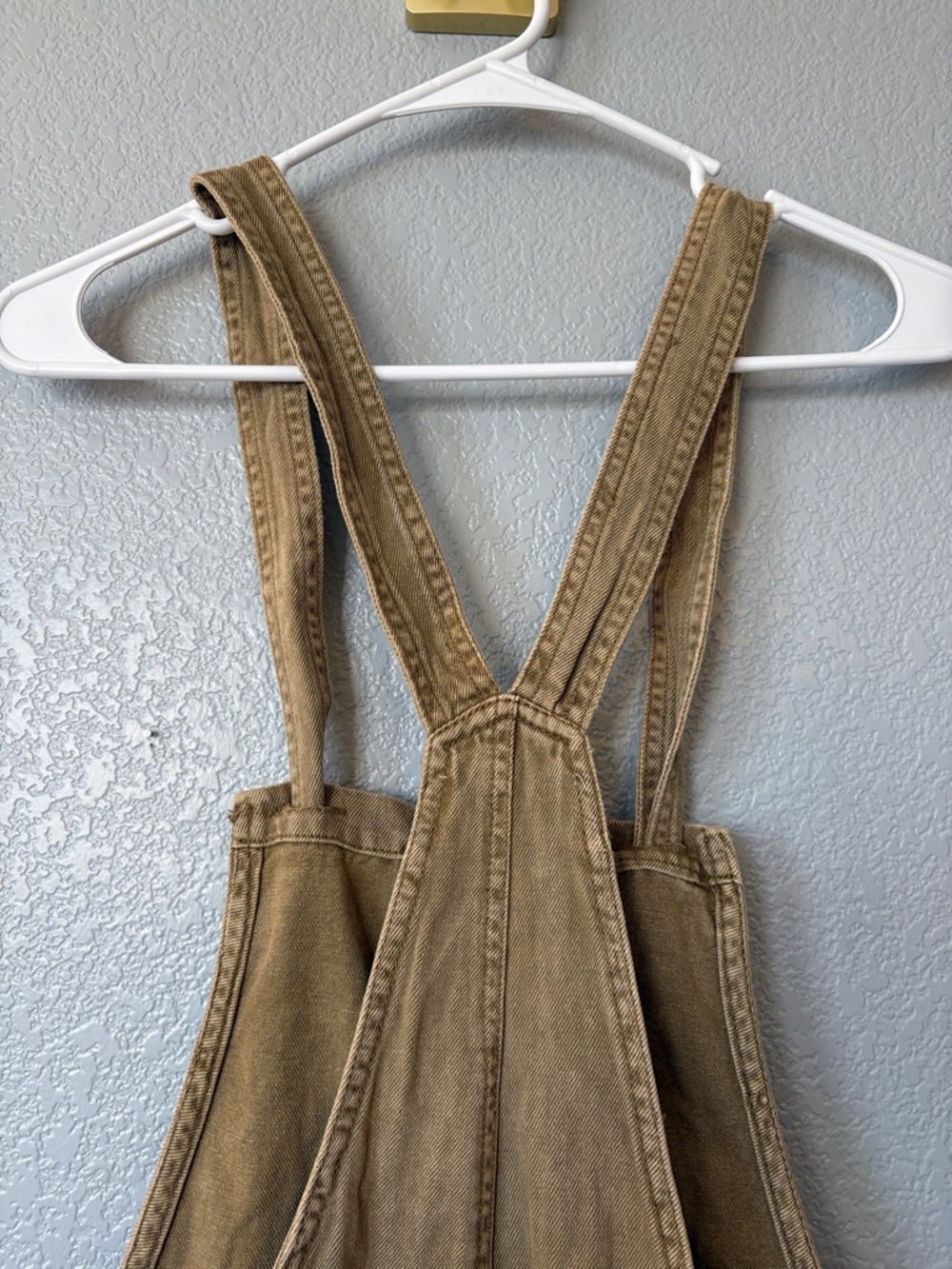 Zenana Outfitters Olive-Brown Cotton Denim Overall Dress - Picture 11 of 13